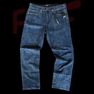 Men’s Fashion Nova Croc Straight Jeans